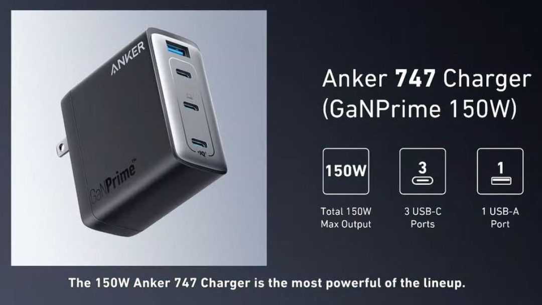 Anker Launches 150W Charger featuring GaNFast™ with GaNSense™ Technology!